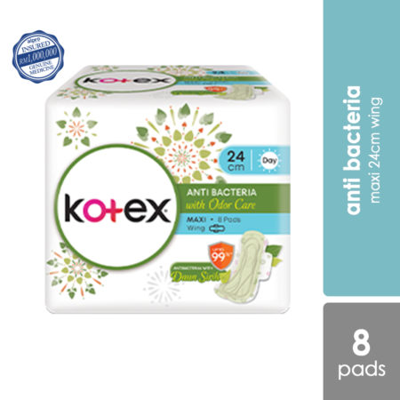 Kotex Natural Care Maxi Wing Anti Bacteria 24cm 8s