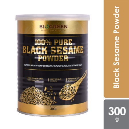 Biogreen 100% Black Sesame Powder 300g | Promotes Bowel Movement