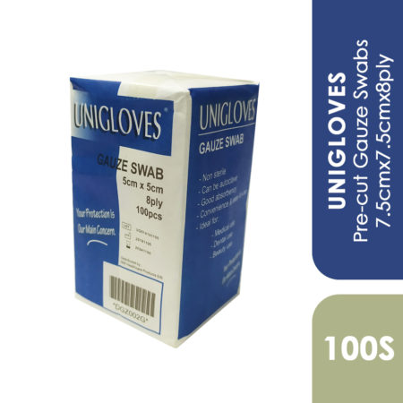 Unigloves Pre-cut Gauze Swabs 5cmx5cmx8ply 100s