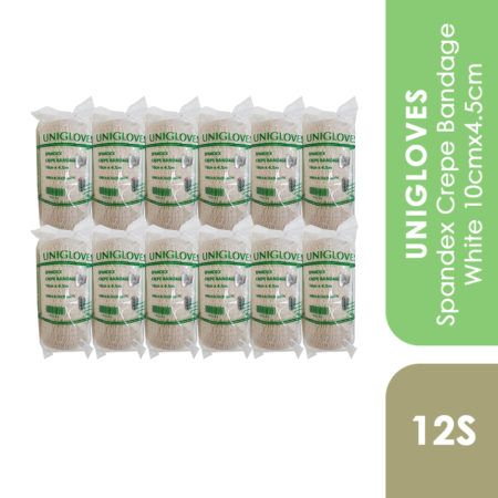 Unigloves Spandex Crepe Bandage White 10cmx4.5cm 12s