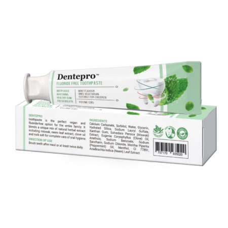 Dentepro Fluoride Free Toothpaste 120g | Helps Strengthen Tooth Enamel