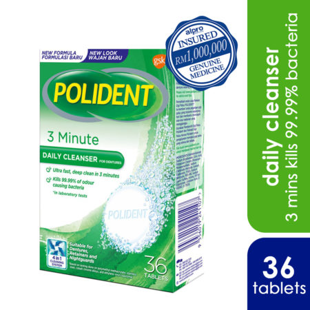 Polident Daily Cleanser For Dentures 3 Minute 36s (promo)