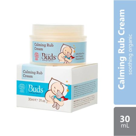 Buds Soothing Organics Calming Rub Cream 30ml | Soothes and Calms Baby Tummy