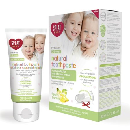 Splat Baby Toothpaste (apple-banana) With Finger-tip Toothbrush 40ml