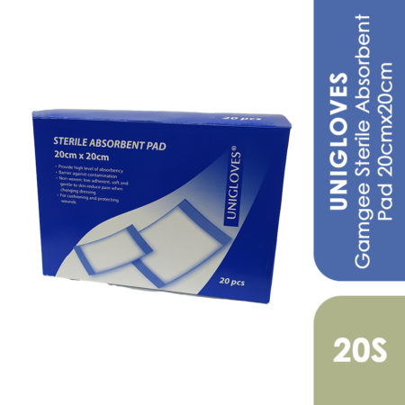 Unigloves Gamgee Sterile Absorbent Pad 20cmx20cm 20s