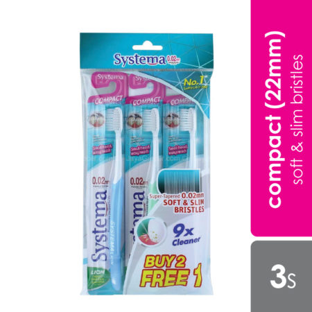 Systema Toothbrush Compact 22mm 2+1 | Origin From Japan