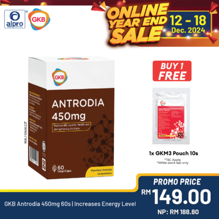 GKB Antrodia 450mg 60s | Increases Energy Level