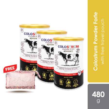 Colostrum Powder Forte Advance 480g 3s with FREE Travel Pouch | For Muscle Strength