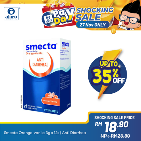 Smecta Orange-vanila 3g x 12s | Anti Diarrhea