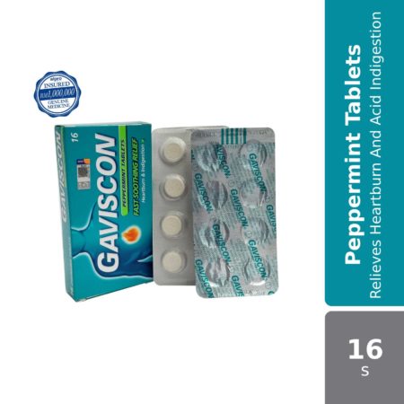 Gaviscon Peppermint Tabs 250mg 16s