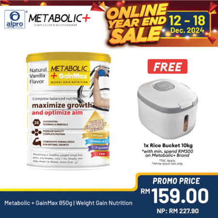 Metabolic + GainMax 850g | Weight Gain Nutrition