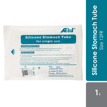 Silicone Ryles Tube (stomach Tube For Single Use) Size 12fr 1s