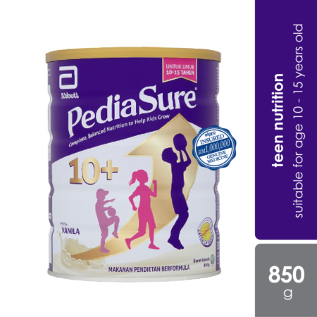 Abbott Pediasure 10+ Children's Milk Formula (Vanilla) 850g | For Age 10~15 Years Old