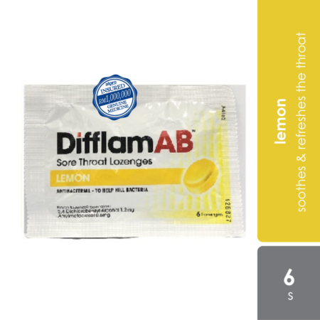 Difflamab Loz (lemon) 6's|for Sore Throat