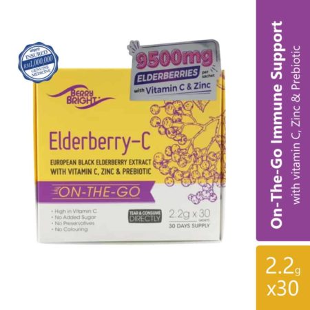 Berry Bright Elderberry-C 2.2G X 30S | Vitamin C with Zinc