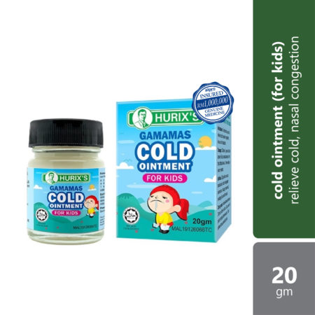 Hurixs Gamamas Cold Ointment For Kids 20g | Natural Herbs