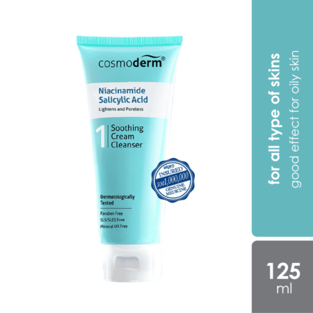 Cosmoderm Niacinamide Soothing Cream Cleanser 125ml | Suitable For Oily Skin