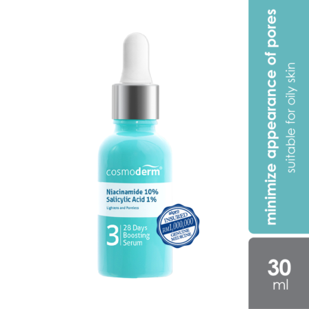 Cosmoderm Niacinamide 28 Day Boosting Serum 30ml | Suitable For Oily Skin