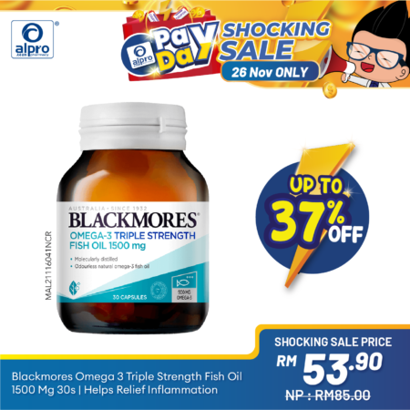 Blackmores Omega 3 Triple Strength Fish Oil 1500 Mg 30s | Helps Relief Inflammation