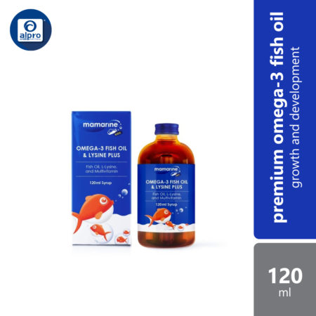 Mamarine Omega-3 Fish Oil & Lysine Plus 120ML