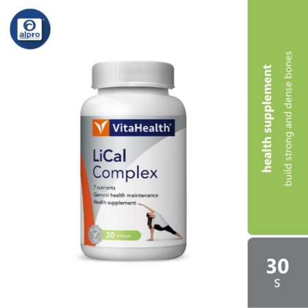 Vitahealth Lical Complex Softgel 30s (Exp: 03/2025) | Build Strong and Dense Bones