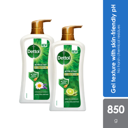 Dettol Activ-Botany Shower Gel Green Tea & Bergamot / Lavender & Chamomile | 850ml