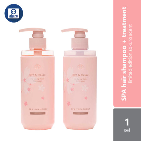 [Pre-Order] Off & Relax Sakura Limited Set Spa Shampoo 260ml + Hair Treatment 260ml | Moisturizes the Hair