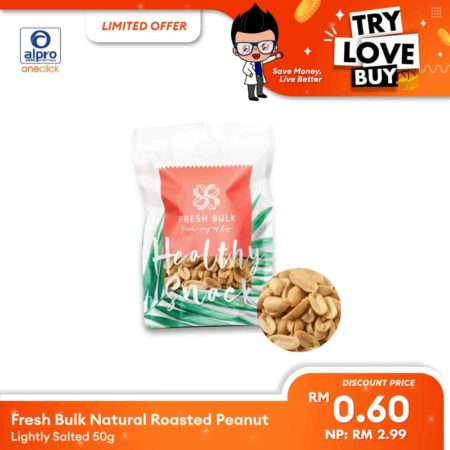 (TLB) Fresh Bulk Natural Roasted Peanut Lightly Salted 50g