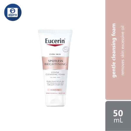 Eucerin Spotless Brightening Gentle Cleansing Foam 50ml | Removes Skin Excessive Oil