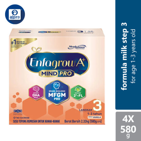 Enfagrow A+ Mindpro Step 3 Milk formula, VANILLA, 2.32Kg | for age 1-3 years old