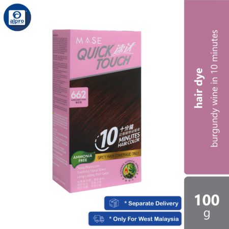 Quick Touch 10 Minutes Hair Color Burgundy Wine 662 100g | Burgundy Wine in 10 Minutes