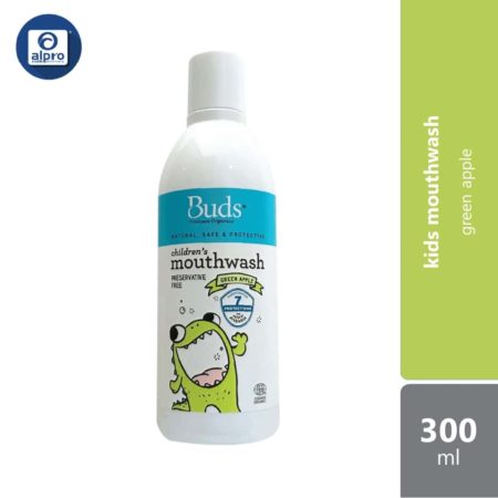 Buds Oralcare Organics Mouthwash 300ml (Green Apple/ Fresh Mint) | Prevents Tooth Decay