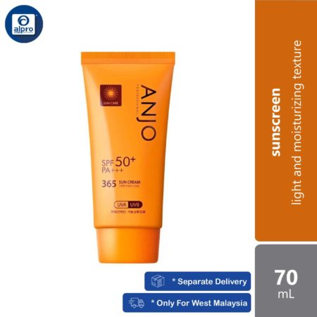 ANJO Professional 365 Sun Cream SPF 50+ PA+++ 70mL | Light and Moisturizing Texture