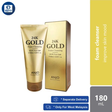 ANJO 24k Gold Foam Cleansing 180mL | Improve Skin Mood