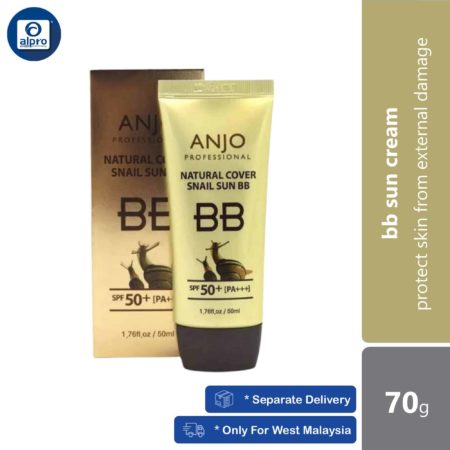 ANJO Professional Natural Cover Snail BB Sun Cream SPF 50+ PA++ 70g | Protect Skin From External Damage