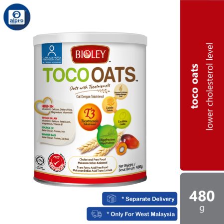 Bioley Toco Oats 480g | Lower Cholesterol Level