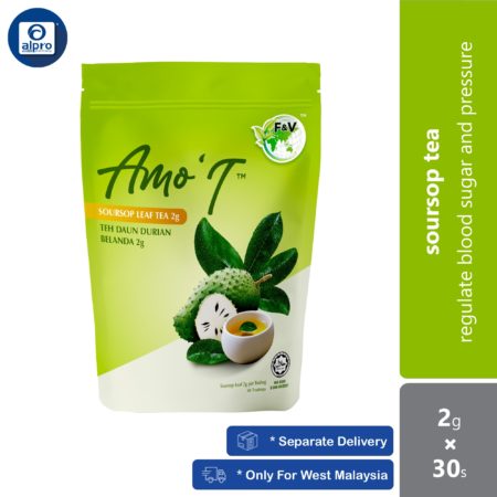 Amo'T Soursop Leaf Tea 2g ×30s | Regulate Blood Sugar, Blood Pressure and Uric Acid Level