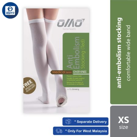 OMO Anti-Embolism Stockings (TED) 1 Pair (XS/ S/ M/ L /XL/ XXL) MOS | Comfortable Wide Band