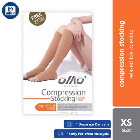 OMO Compression Stockings Under Knee 1 Pair (XS/ S/ M/ L /XL/ XXL) MOS | Relaxed Toe Opening